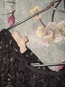 Black Lace Transparent Top