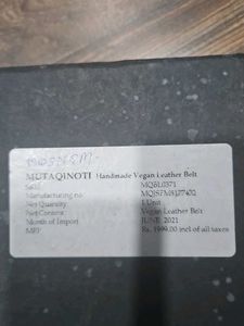 Handmade Vegan Leather Brown Belt for Men