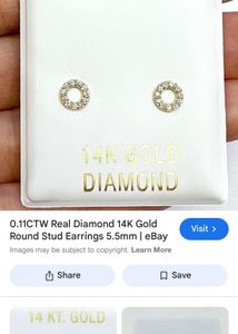 Rose Gold Diamond Halo Stud Earrings