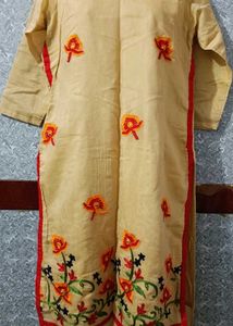 Women's Being Floral Embroidered Chanderi