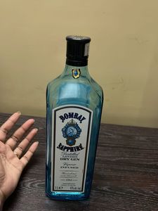 Empty Bottle Of Bombay Sapphire Blue