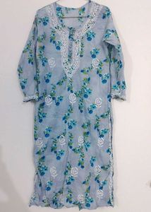 CHIKANKARI EMBROIDERED KURTA