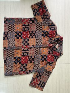 Patchwork Print Button-Down Shirt