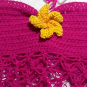 Crochet Flower Crop Top