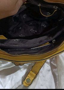 Yellow Snakeskin Satchel