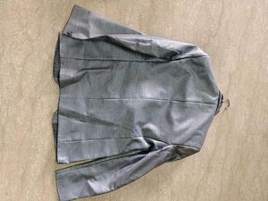 Shiny grey colour Stylish blazer size 40 used