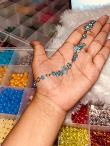 Charm Beaded Bracelet 🖤💜💙