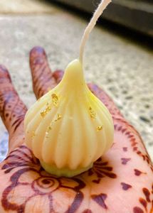 Modak Candle with Gold Flakes Set Of 5