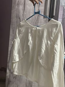 White Stylists Top With Open Back