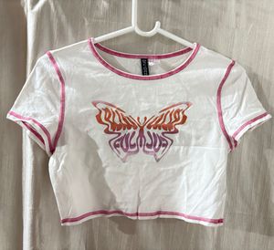 Butterfly Graphic Crop Top
