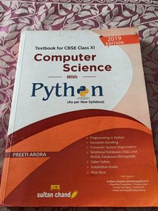 Comp. Science with Python class 11th best help book by Preeti Arora