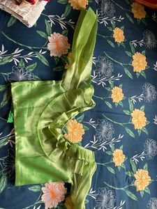 green organza blouse