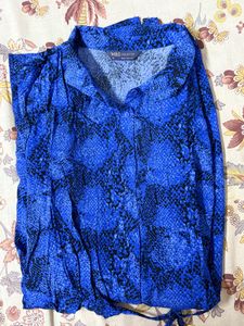 Blue Animal Print Shirt
