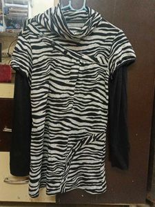 Winter Sweater Long T Shirt Black