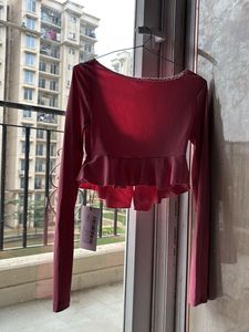 Cute Pink Peplum Top.SIZE-28-32