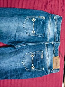 Navy Blue Fitted Jeans