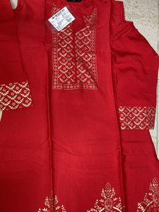 🔥🔥🔥 Sale 💰 🛒 Red Festive Kurti