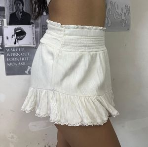White Skirt With Attached Shorts Inside