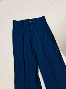 Navy Blue Wide Leg Trousers