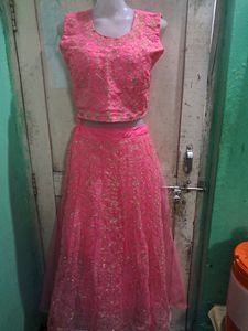 4 Piece Crop Top Lehnga With Duppata