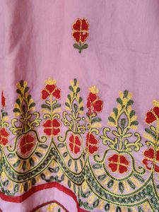 Embroidered Pink Kurta