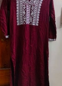 Maroon Formal Kurtha For Office