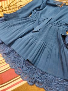 Navy Blue Party Wear Top