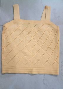 Yellow Knit Tank Top