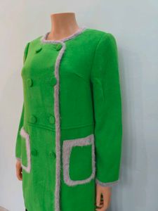 Green Wool Blend Coat