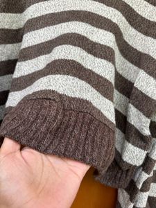 Korean Brown Stripped Sweater
