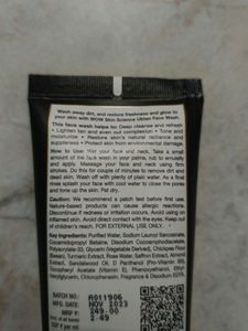 Wow Skin Science Ubtan Face Wash