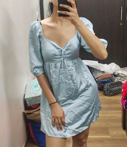 New Party Shimmery Blue Dress