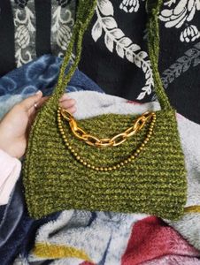 Crochet Chained Sling Bag- Handmade 🧶