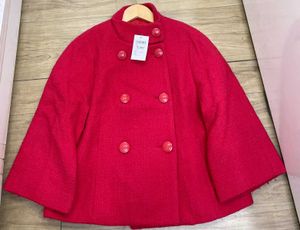 Chic Red Short Coat - Size S/M
