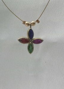 Unique Gemstone Flower Necklace