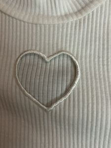 White Cute Crop Top