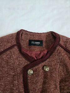 Burgundy Double-Breasted Blazer bust 34