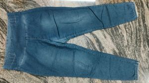 High Waist Light Green Shade Jeans