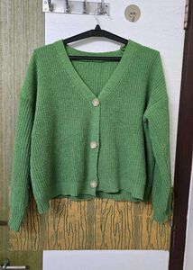 Green Knit Cardigan