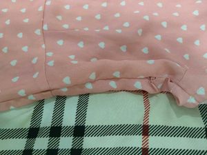 Pink Heart Print Dress