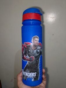 Avengers Blue Color Plastic Water Bottle For Kids