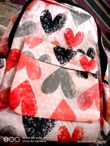 Heart Print Backpack