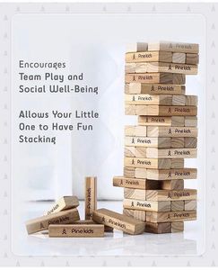 Premium 54 Blocks Wooden Stacking Game