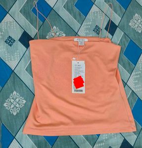 AMISU Peach Spaghetti Strap Top - XS
