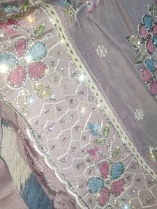 Unstitched Embroidered Dress Material