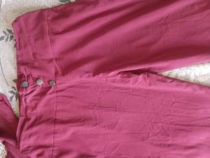 Maroon styled shrug Set along with pant