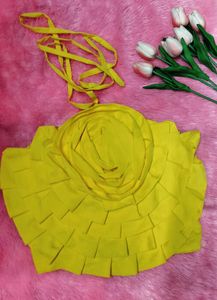 Yellow Rose Halter Top