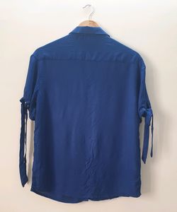 Beautiful Blue  Satin Slik Shirt/top