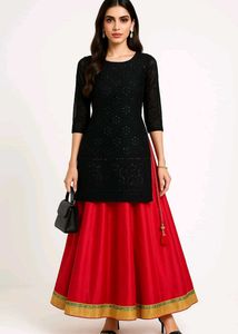 Partywear kurti lehenga set for diwali