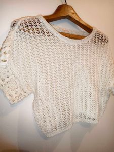 Crochet Knit Top Size S/M/L